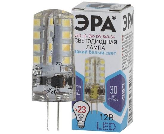 Лампа светодиодная Эра G4 3W 4000K LED JC-3W-12V-840-G4 Б0033194