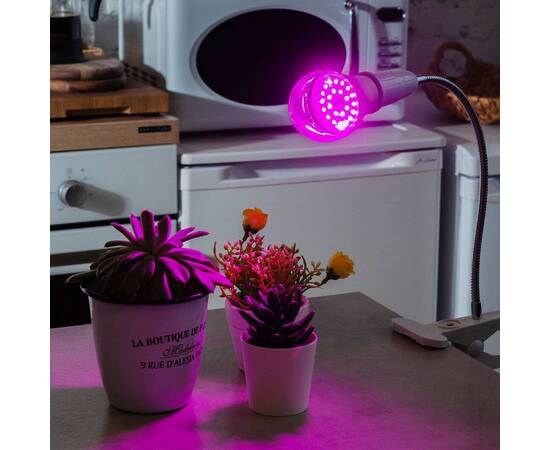 Лампа светодиодная для растений (09645) Uniel E27 9W прозрачная LED-A60-9W/SP/E27/CL ALM01WH, изображение 6