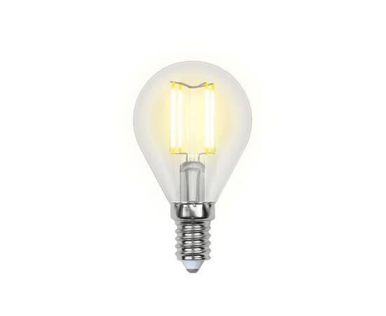 Лампа светодиодная (UL-00000197) Uniel E14 6W прозрачная LED-G45-6W/WW/E14/CL PLS02WH