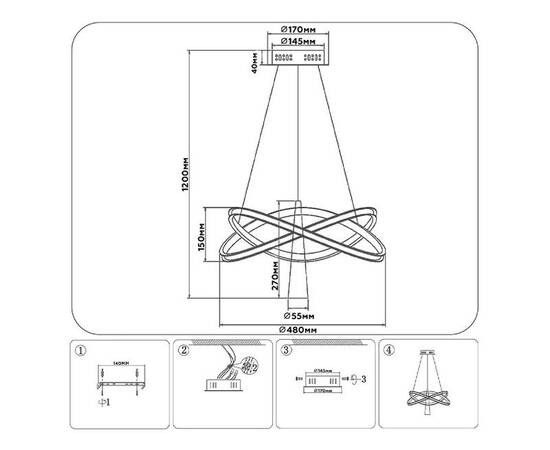 Подвесная люстра Ambrella Light Comfort LineTech FL5367, изображение 9
