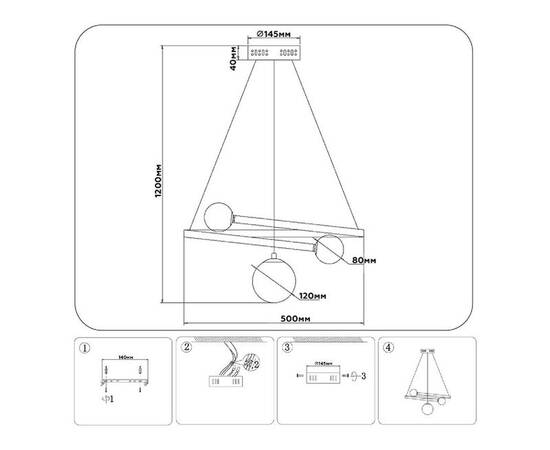 Подвесной светильник Ambrella Light Comfort LineTech FL66303, изображение 8