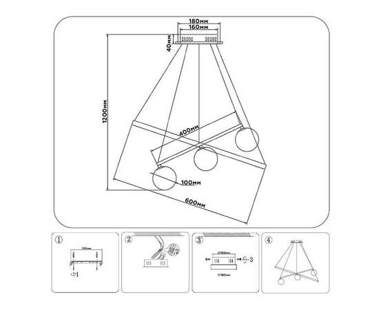 Подвесная люстра Ambrella Light Comfort LineTech FL66321, изображение 8