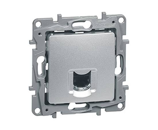 Розетка RJ45 Cat.6 одиночная UTP, алюминий