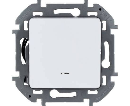 Выключатель одноклавишный с подсветкой/индикацией - INSPIRIA - 10 AX - 250 В~ - белый