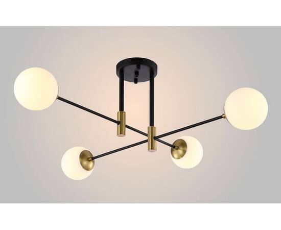 Потолочная люстра Crystal Lux Fidel PL4 Black, изображение 2