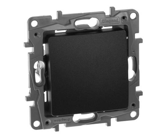 Переключатель одноклавишный Legrand Etika 10A 250V антрацит 672605