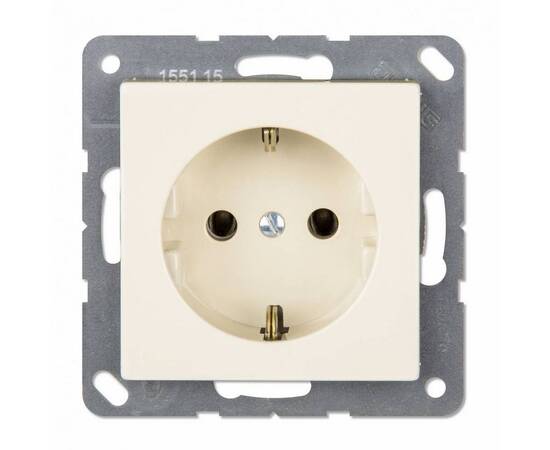 Jung EcoProfi Розетка с заземл. без штор. 16А 250В~ безвинтовые клеммы, беж.