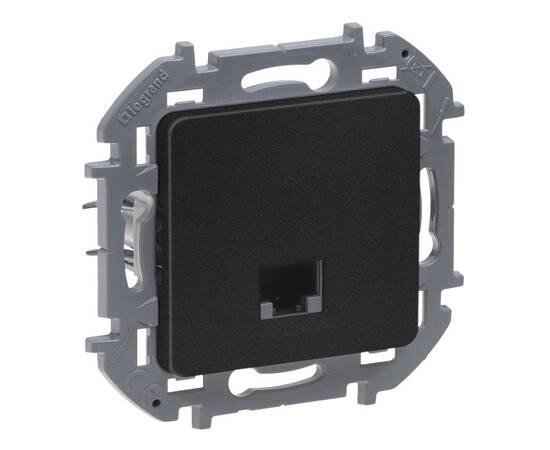 Информационная розетка RJ 45 категория 6 UTP INSPIRIA антрацит