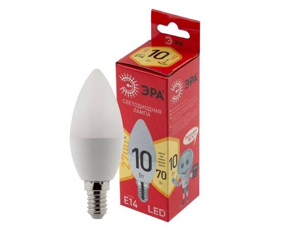 Лампа светодиодная Эра E14 10W 2700K LED B35-10W-827-E14 R Б0049641, изображение 2