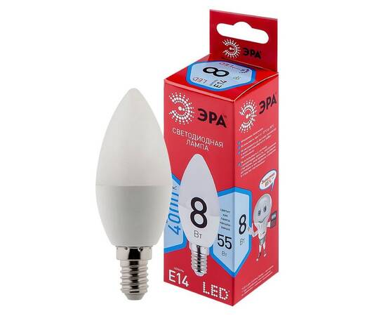 Лампа светодиодная Эра E14 8W 4000K LED B35-8W-840-E14 R Б0050200, изображение 2