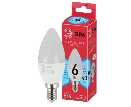 Лампа светодиодная Эра E14 6W 4000K LED B35-6W-840-E14 R Б0051057
