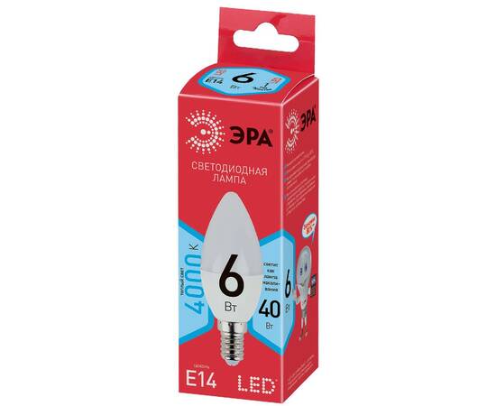 Лампа светодиодная Эра E14 6W 4000K LED B35-6W-840-E14 R Б0051057, изображение 2