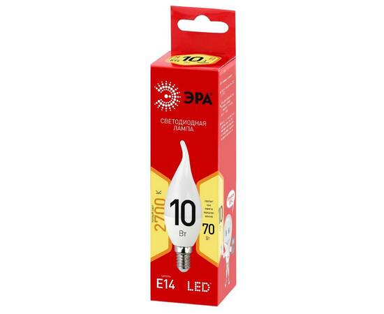 Лампа светодиодная Эра E14 10W 2700K LED BXS-10W-827-E14 R Б0051854, изображение 3