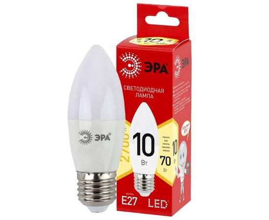 Лампа светодиодная Эра E27 10W 2700K LED B35-10W-827-E27 R Б0052377, изображение 2