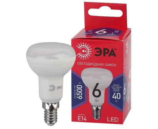 Лампа светодиодная Эра E14 6W 6500K LED R50-6W-865-E14 R Б0045335