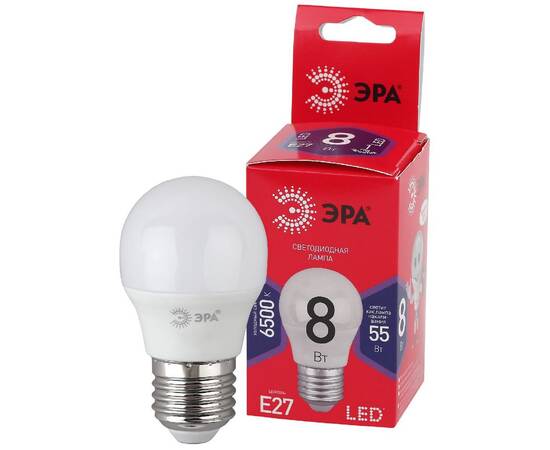 Лампа светодиодная Эра E27 8W 6500K LED P45-8W-865-E27 R Б0045359