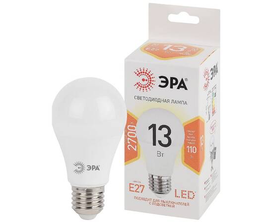Лампа светодиодная Эра E27 13W 2700K LED A60-13W-827-E27 Б0020536, изображение 2