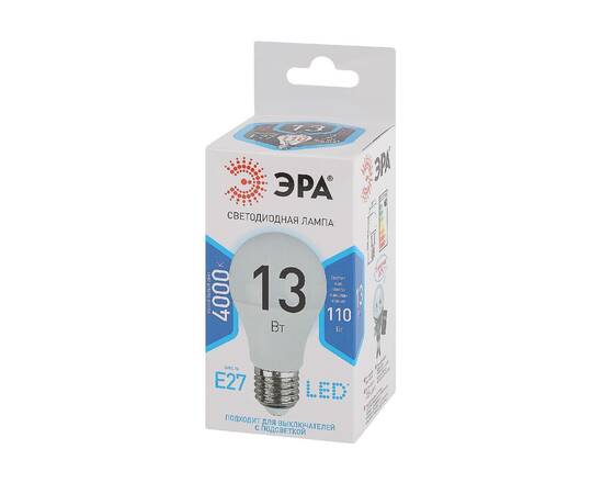 Лампа светодиодная Эра E27 13W 4000K LED A60-13W-840-E27 Б0020537, изображение 3