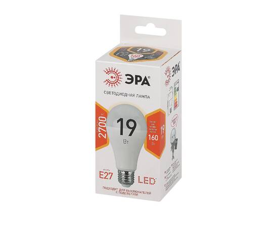 Лампа светодиодная Эра E27 19W 2700K LED A65-19W-827-E27 Б0031702, изображение 4