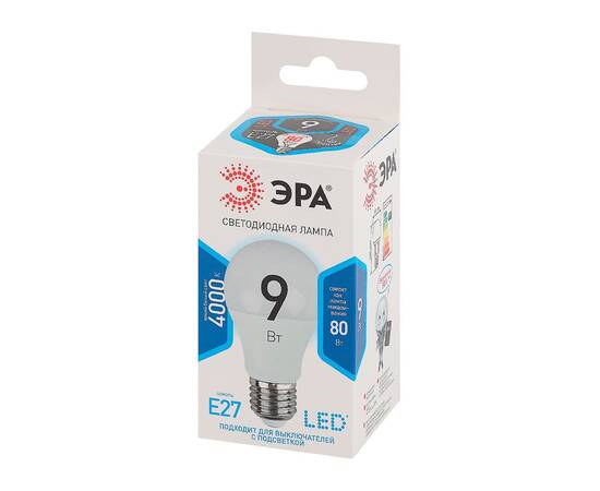 Лампа светодиодная Эра E27 9W 4000K LED A60-9W-840-E27 Б0032247, изображение 4