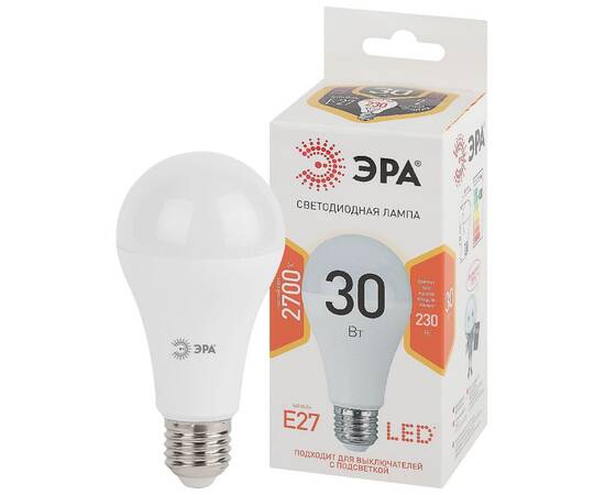 Лампа светодиодная Эра E27 30W 2700K LED A65-30W-827-E27 Б0048015, изображение 5