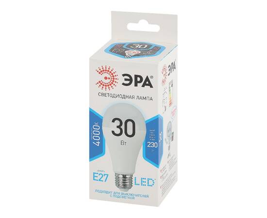 Лампа светодиодная Эра E27 30W 4000K LED A65-30W-840-E27 Б0048016, изображение 3