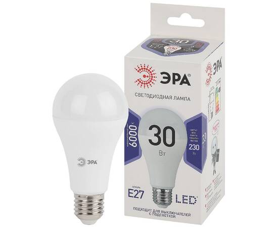 Лампа светодиодная Эра E27 30W 6000K LED A65-30W-860-E27 Б0048017