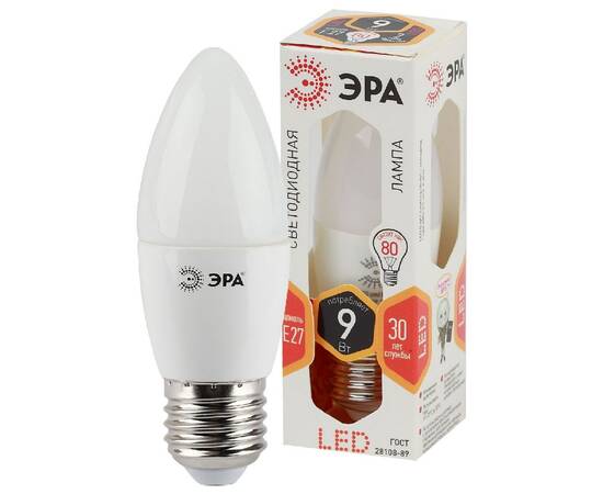 Лампа светодиодная Эра E27 9W 2700K LED B35-9W-827-E27 Б0027971