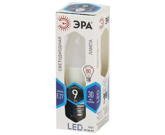 Лампа светодиодная Эра E27 9W 4000K LED B35-9W-840-E27 Б0027972, изображение 4
