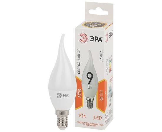 Лампа светодиодная Эра E14 9W 2700K LED BXS-9W-827-E14 Б0027973, изображение 2