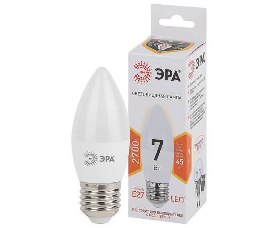Лампа светодиодная Эра E27 7W 2700K LED B35-7W-827-E27 Б0028479, изображение 2