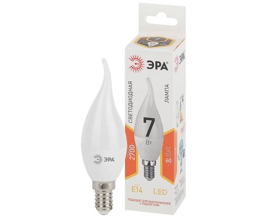 Лампа светодиодная Эра E14 7W 2700K LED BXS-7W-827-E14 Б0028482, изображение 2