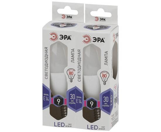 Лампа светодиодная Эра E14 9W 6000K LED B35-9W-860-E14 Б0031403, изображение 4