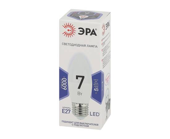 Лампа светодиодная Эра E27 7W 6000K LED B35-7W-860-E27 Б0031413, изображение 3