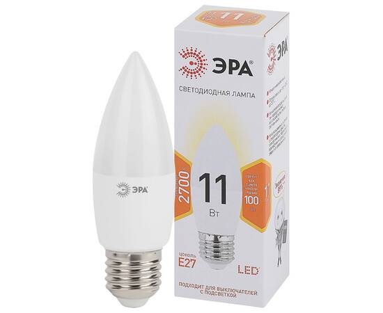 Лампа светодиодная Эра E27 11W 2700K LED B35-11W-827-E27 Б0032981, изображение 2