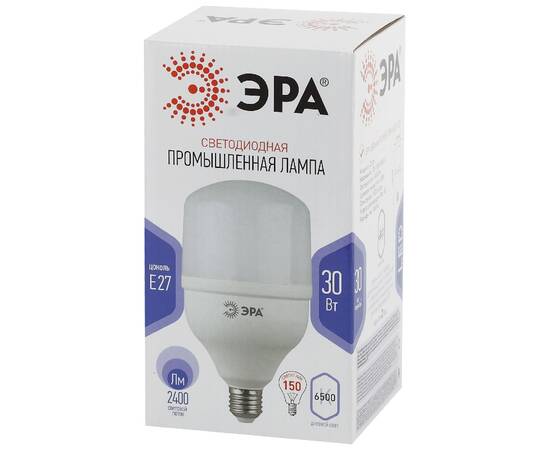Лампа светодиодная Эра E27 30W 6500K LED POWER T100-30W-6500-E27 Б0027004, изображение 4