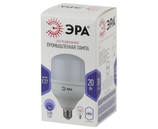 Лампа светодиодная Эра E27 20W 6500K LED POWER T80-20W-6500-E27 Б0027011, изображение 4