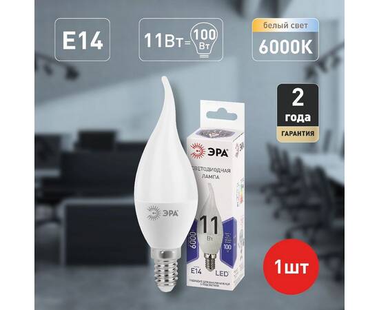 Лампа светодиодная Эра E14 11W 6000K LED BXS-11W-860-E14 Б0032994, изображение 5