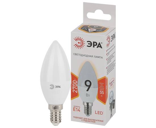 Лампа светодиодная Эра E14 9W 2700K LED B35-9W-827-E14 Б0047935, изображение 2