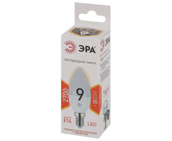 Лампа светодиодная Эра E14 9W 2700K LED B35-9W-827-E14 Б0047935, изображение 3