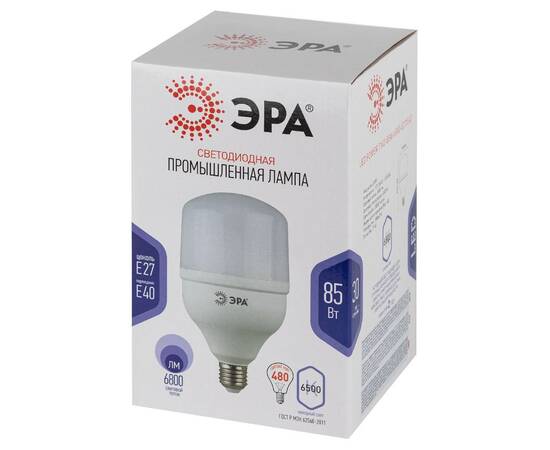 Лампа светодиодная Эра E40 85W 6500K LED POWER T140-85W-6500-E27/E40 Б0032088, изображение 3