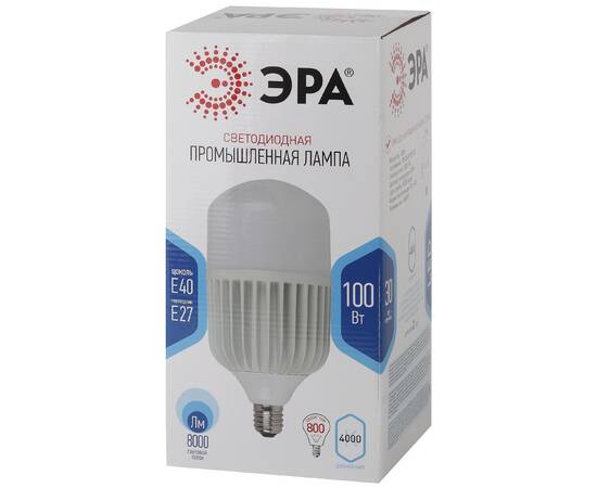 Лампа светодиодная Эра E40 100W 4000K LED POWER T160-100W-4000-E27/E40 Б0032089, изображение 2