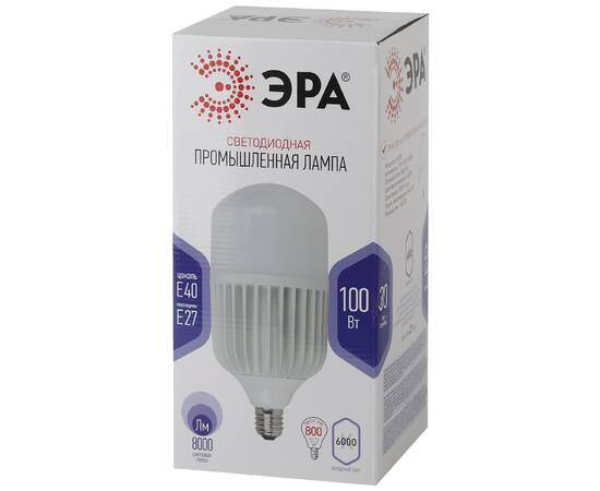 Лампа светодиодная Эра E40 100W 6500K LED POWER T160-100W-6500-E27/E40 Б0032090, изображение 3