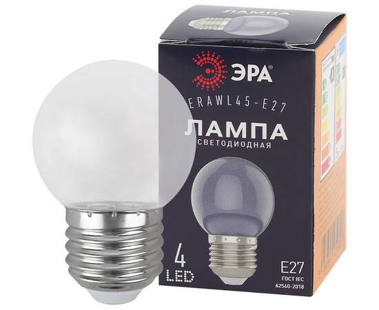 Лампа светодиодная Эра E27 1W 3000K ERAWL45-E27 Б0049572