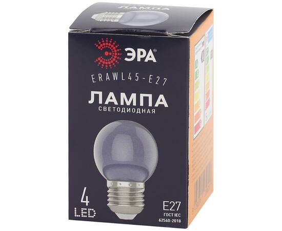 Лампа светодиодная Эра E27 1W 3000K ERAWL45-E27 Б0049572, изображение 5