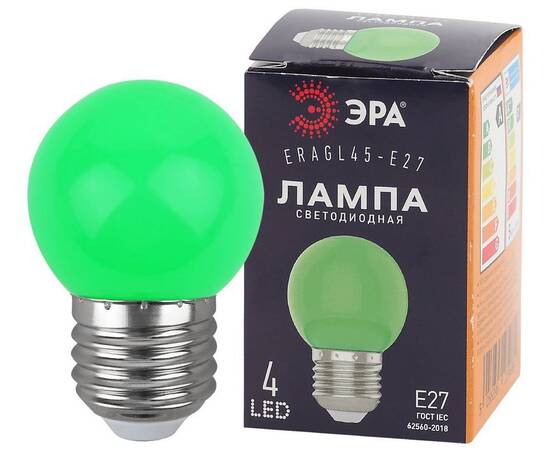 Лампа светодиодная Эра E27 1W 3000K ERAGL45-E27 Б0049574