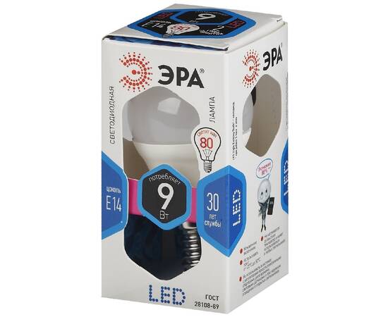Лампа светодиодная Эра E14 9W 4000K LED P45-9W-840-E14 Б0029042, изображение 3