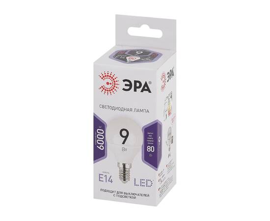 Лампа светодиодная Эра E14 9W 6000K LED P45-9W-860-E14 Б0031411, изображение 3