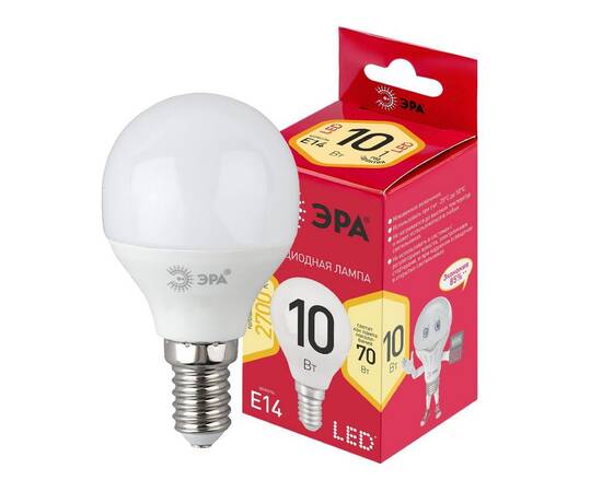 Лампа светодиодная Эра E14 10W 2700K LED P45-10W-827-E14 R Б0052378, изображение 2