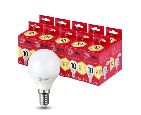 Лампа светодиодная Эра E14 10W 2700K LED P45-10W-827-E14 R Б0052378, изображение 4